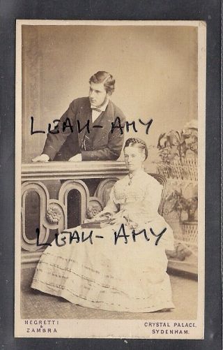 Old Cdv Of Couple By Negretti & Zambra,  Crystal Place,  14th Feb 1879