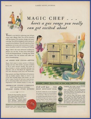 Vintage 1932 Magic Chef Gas Range Series 600 Artyle Appliance 30 
