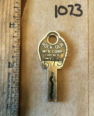 Rock - Ola Jukebox Cabinet Master Key Chicago Bell Lock Brass Vintage Old - 1073
