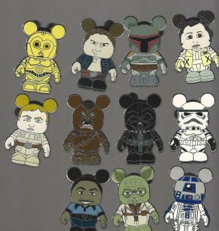 Disney Pin - Vinylmation Star Wars - Yoda Darth Vader Luke Lando Boba Fett Hans
