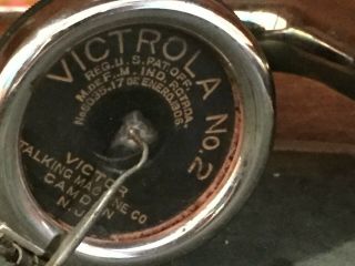 Victor Victrola Tone Arm Wood Cabinet Phonograph Hand Crank Frankensteined 3