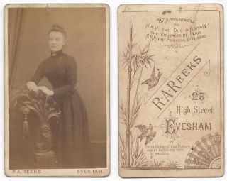 Cdv Victorian Lady Carte De Visite By Reeks Of Evesham