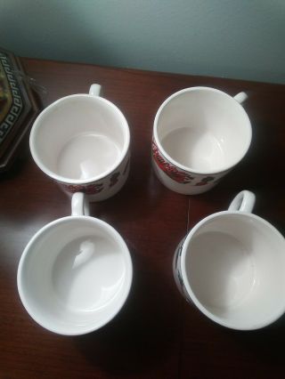 Set 4 Vintage Campbell ' s Soup Gibson Vegetable Mugs Bowls Oversized Coffee Cups 3