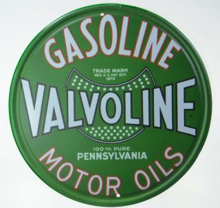 Valvoline Gasoline Pennsyl Petrol Motor Oil Retro Metal Tin Sign Plaque 12 "