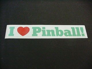 I Love Pinball Bumper Sticker