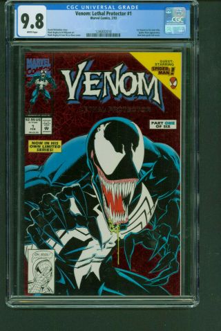 Venom Lethal Protector Issue 1 Cgc 9.  8 Nm/mt Marvel Comic 1993