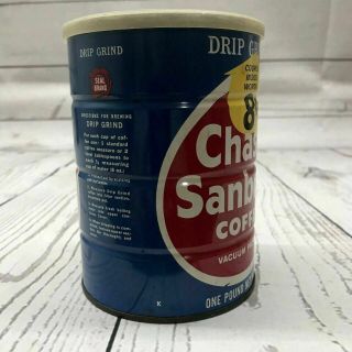 Vintage Chase & Sanborn Coffee Tin Can Drip Grind 16oz,  5.  5 