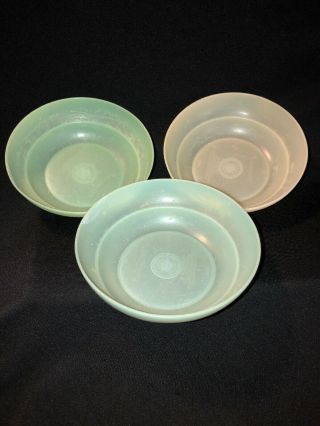 3 Pc Vintage Tupperware Cereal Bowls Pastel Colors 155