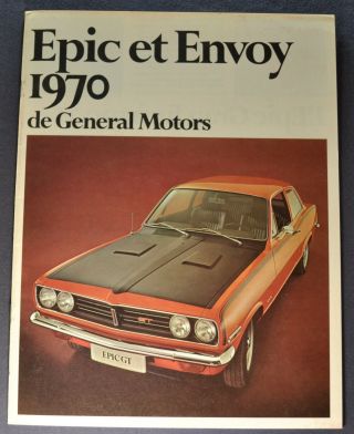 1970 Gm Epic & Envoy Brochure Vauxhall 70 French Canadian