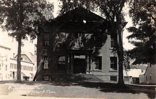 Milford,  Ct Roger Sherman Hall Real Photo Post Card C.  1920s - 1940s