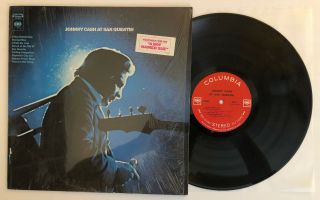 Johnny Cash - At San Quentin - 1969 Us 1st Press (ex) In Shrink W/ Hype Sticker