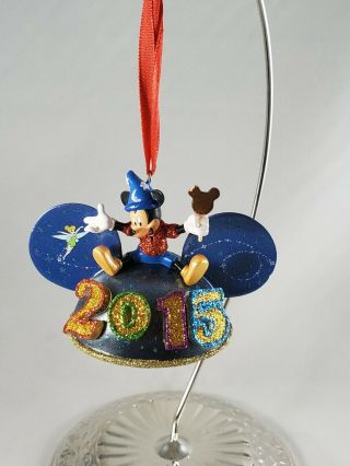 Disney Parks 2015 Sorcerer Mickey Mouse Light - Up Ear Hat Ornament