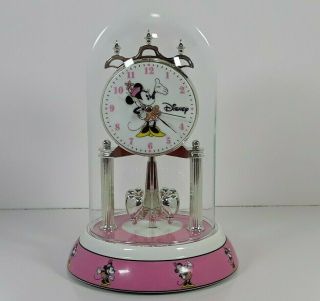 Disney Minnie Mouse Anniversary Clock Porcelain Base