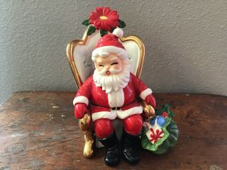 Vintage Josef Originals Seated Santa Ceramic Figurine