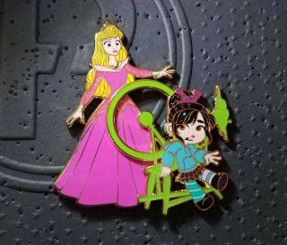 Disney Sleeping Beauty Aurora And Vanellope Fantasy Pin Wreck It Ralph 2