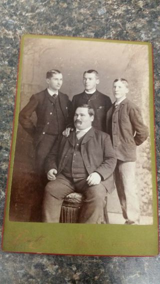 1885 Cabinet Portrait Photo - Lutz Portsmouth Ohio - Truss,  James,  John &frank Lynn