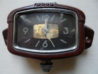 Vintage Car Mechanical Clock Watch 51 - Cht (51 - ЧТ) Moskvich 403 - 407,  Ussr,  Soviet