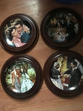 Gone With The Wind Collectible Plates With Frame,  Set Of 4.