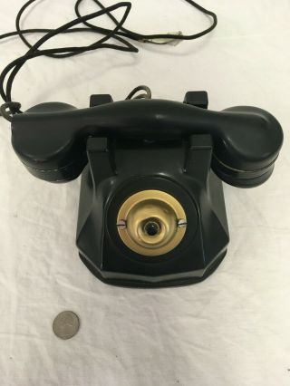 Antique Vintage Single Button Table Top Telephone