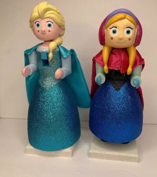 Disney Frozen 2 Nutcrackers 2015 Elsa And Anna Tlc Holiday Christmas