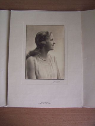 Vintage Large Photograph By Speaight Bond Street Pretty Girl 13.  5 X 10 Inches.