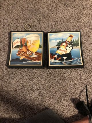 Two Hamm’s Beer Little Collectible Vintage Signs