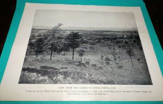 1898 Photo Gettysburg Pa Civil War Little Round Top From Souvenir Book Frameable