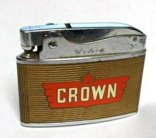 Vintage Crown Gasoline Hadson Advertising Cigarette Lighter