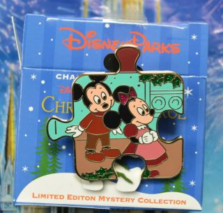 Disney ' s Christmas Carol Character Connection Chaser Trading Pin - Tiny Tim/Minnie 2