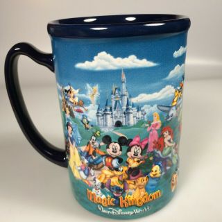 Disney 3d Mickey Mouse Relief Mug Walt Disney World Cinderella Castle Coffee Cup