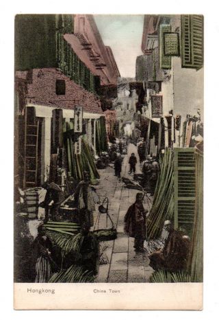 Hong Kong,  China,  Street Scene In China Town,  People,  Sternberg Pub C.  1904 - 14