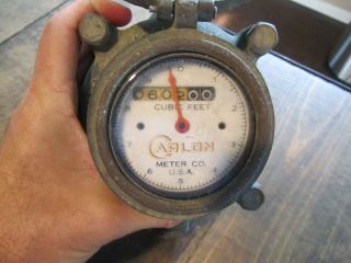 Vintage Carlon Water Meter Steampunk Industrial Cast Iron Grand Haven Michigan 2