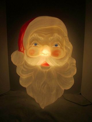 Vintage Santa Face Blow Mold Union Products lighted 21 
