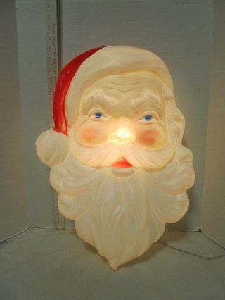 Vintage Santa Face Blow Mold Union Products lighted 21 