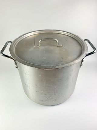 Vintage Mirro Aluminum Stock Pot 16 Qt 4016 - Nsf - Made In Usa