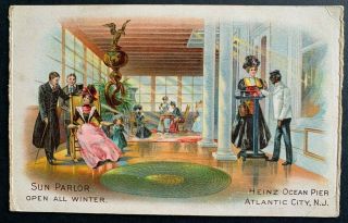 Pmc Postcard Atlantic City Nj - Sun Parlor - Heinz Ocean Pier - Woman On Scale