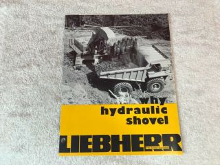 Rare 1970s Liebherr Hydraulic Shovel Excavator Dealer Brochure