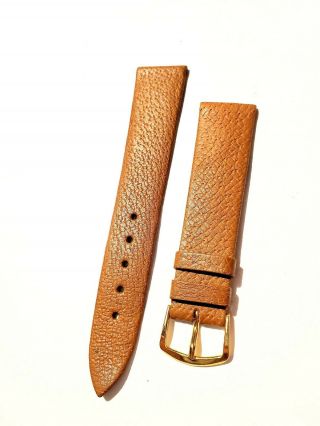 Vintage Omega 20mm Brown/tan Men Watch Band Strap Leather Swiss