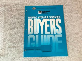 Rare 1970s Koehring Hydraulic Excavator Buyer Guide 23pg Brochure