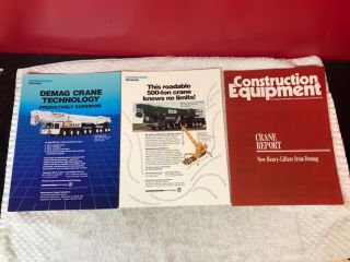 3 Rare Mannessman Demag Hydraulic Crane Truck Dealer Brochures