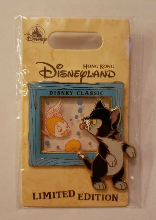 Disney Figaro & Cleo Classics Window Acetate Hkdl Pin Le 500 Pinocchio