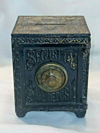 Antique Keyser & Rex Cast Iron “security Safe Deposit” Bank 200 Pat 1888 1887
