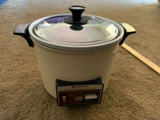 Vintage Hitachi Chime O Matic Automatic Food Steamer Rice Cooker 5.  6 Cup