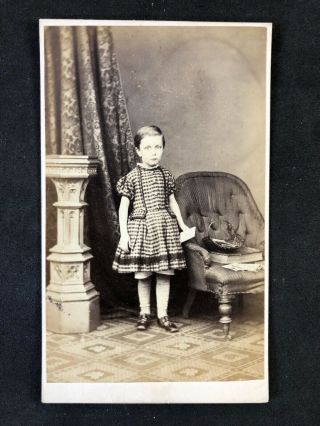 Victorian Carte De Visite Cdv: Child Boy Dress: Neve: St Paul’s London