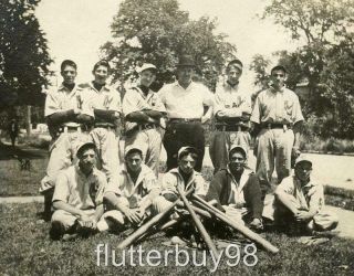 Mm301 Vtg Photo Vintage Baseball Team,  Bats,  Balls Uniforms C Early 1900 