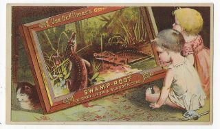 Dr Kilmers Swamp Root Kidney & Liver Cure 1880s Quack Medicine Adv Trade Card