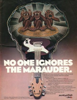 1975 Gibson Marauder Guitar - Vintage Ad