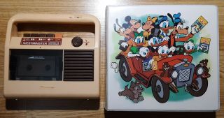 1979 Walt Disney Take - A - Tape Along Storyteller Cassette Set W/ Tape Player