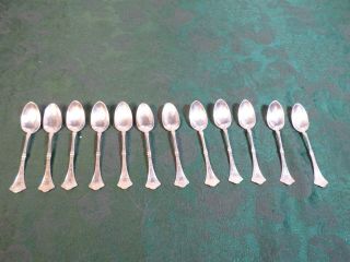 12 Vintage W.  S.  P.  Co Decorative Silverplate Demitasse Spoons