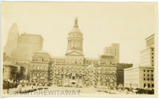 1930 Photo Maryland Md Baltimore View Of City Hall Building